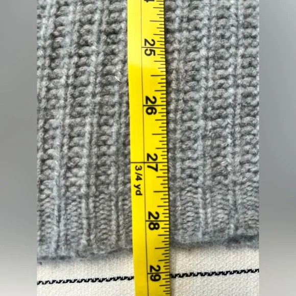 James Perse Gray 100% Cashmere Ribbed Turtleneck Sweater, size 3 - Picture 8 of 14